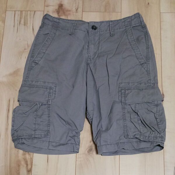 GAP メンズ ハーフパンツ 28 Regular カーゴパンツ ショートパンツ カーゴショーツ 短パン グレー