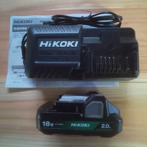 ◆新品◆ Hikoki純正 18V 2.0Ah 薄型軽量 BSL1820m UC18YKSL バッテリ充電器 セット