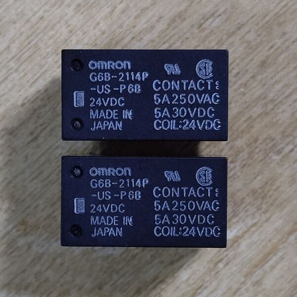 OMRON プリント基板用パワーリレー G6B-2114P-US-P6B 未使用品 2個 オムロン