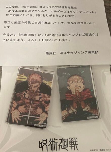 呪術廻戦 当選品 29-30巻アクリルキーホルダー 希少 非売品 虎杖 宿儺