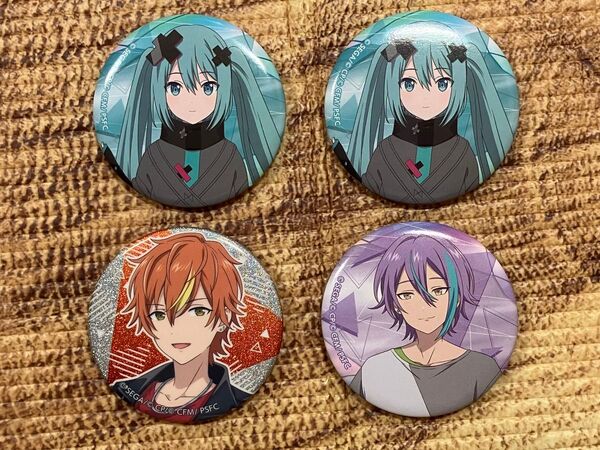 プロセカ 劇場版 グリッター・キャラクター缶バッジ バツミク・東雲彰人・神代類