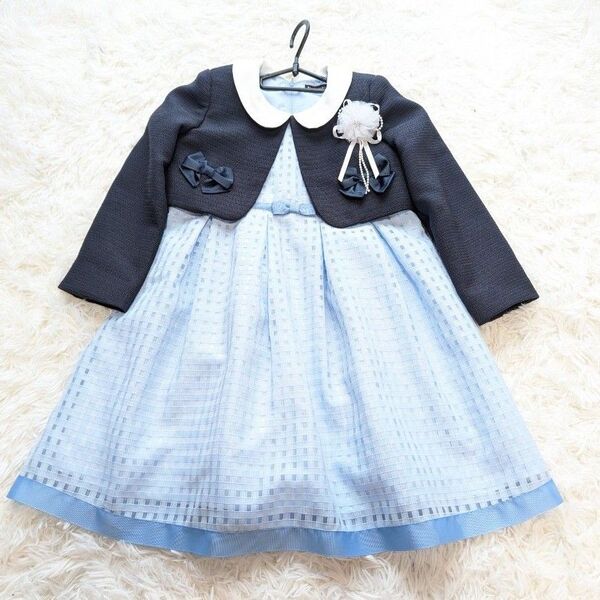 【美品】ヒロミチナカノ 女の子 卒園入学式 フォーマルアンサンブル 120