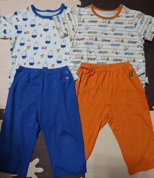 ユニクロ半袖ドライパジャマ120サイズ2着セットミッフィー&こぐまちゃん UNIQLO ルームウェア 子供服 キッズ家着