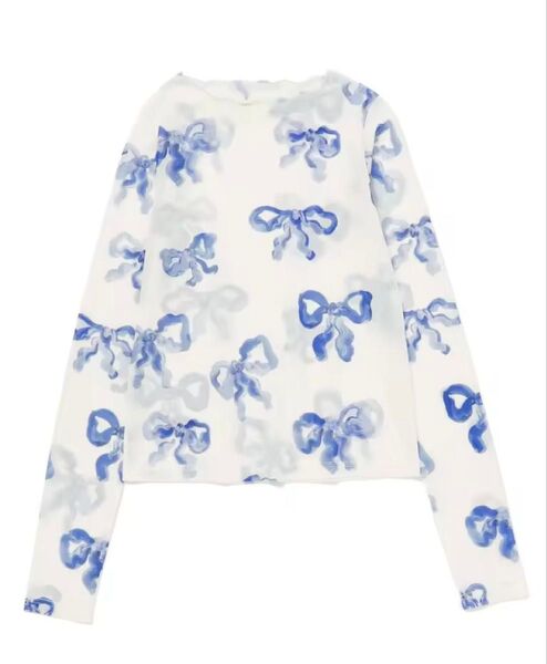 POPPY ポピー あさぎーにょBLUE RIBBON SEE-THROUGH TOPS(ROUND NECK)