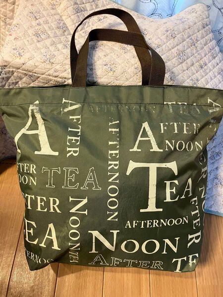 Afternoon Tea ロゴ入りトートバッグ 抹茶グリーン