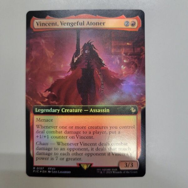 MTG 稀少個体 復讐の贖罪者、ヴィンセント / Vincent, Vengeful Atoner 拡張アート FOIL 英語