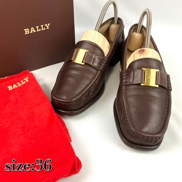 BALLY バリー ビットローファー テンペスト レザー ブラウン 約23cm