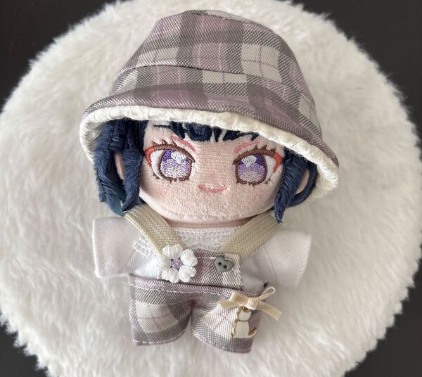 10cm〜12cmぬい服 あんスタ いつぬい ぬいぐるみ服 3点セット くすみピンクチェック
