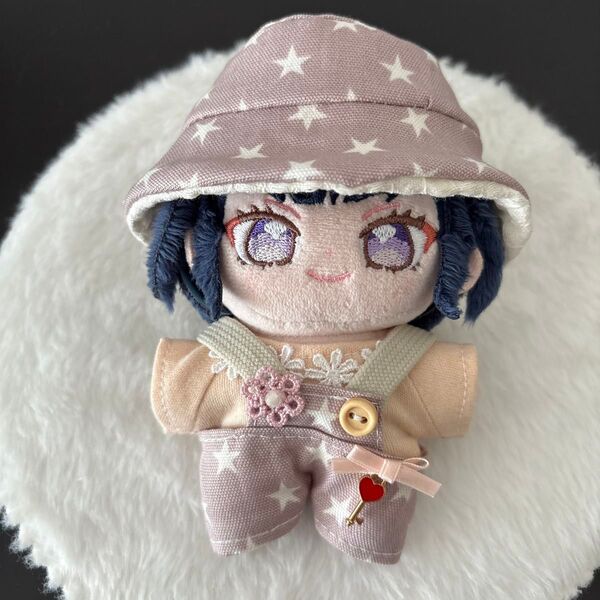 あんスタ いつぬい ぬいぐるみ服 10cm〜12cmぬい服 くすみピンク 星 サロペット