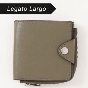 legato largo レガートラルゴ うすい財布 オリーブ 二つ折り財布 レディース うすいサイフ ミニ財布 ミニマリスト
