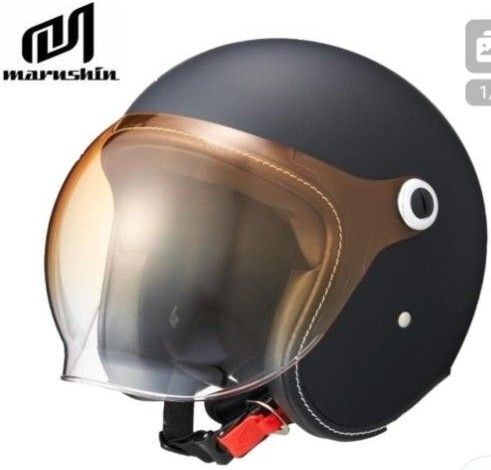 マルシン工業 BUBBLE RIDER MEN バブルライダー ジェットヘルメットMCJ6 マットブラックXL(61-62cm)