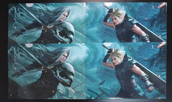 FF クリアファイル クラウド 2枚 セフィロス 2枚 2種セット まとめ売り ローソン
