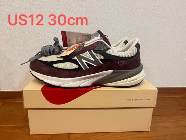 US12 30cm New Balance U990TF6 990V6 国内正規 未使用品