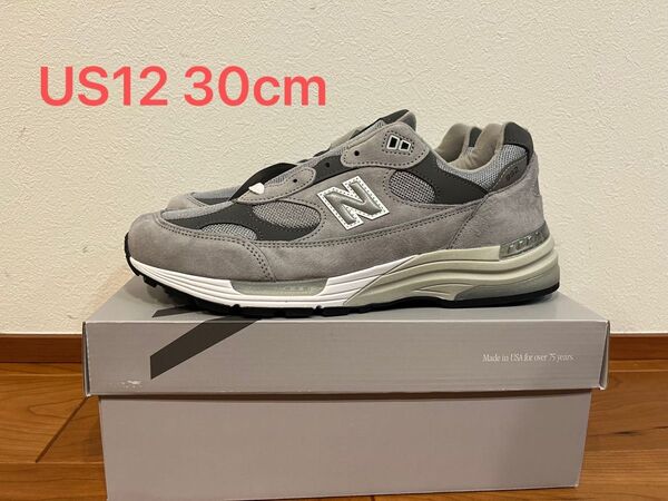 US12 30cm New Balance U992GY M992 Gray 2025 未使用品