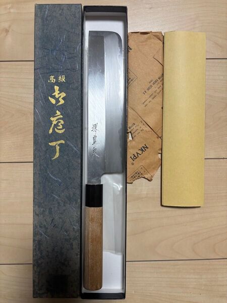 高級 和包丁 堺豊泉 鎌 薄刃 225mm 調理器具 プロ用包丁 未使用品 薄刃包丁 庖丁