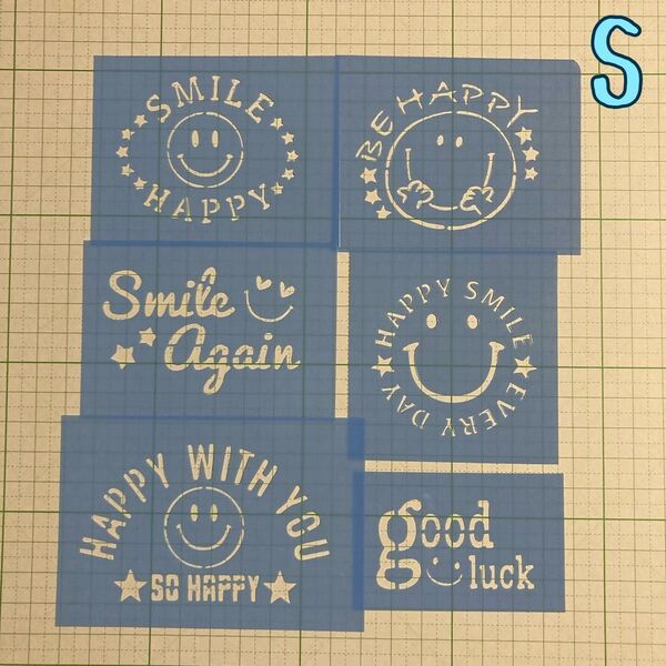 S106 ステンシルシート スマイル ニコちゃん