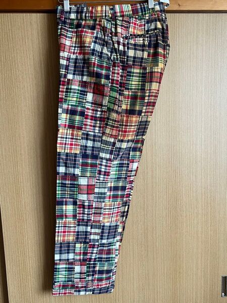Polo by Ralph Laurenのパッチワーククレイジーマドラスチェック柄 コットン パンツです
