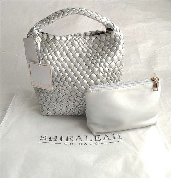 SHIRALEAH シラレア ティアラ イントレチャートメッシュバッグ ポーチ付 シャラレア シルバー