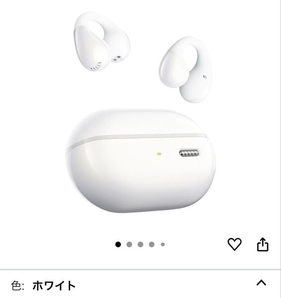 SOUNDPEATS CC イヤーカフ イヤホン 【オープンイヤー ワイヤレスイヤホン Bluetooth 5.4 ホワイト