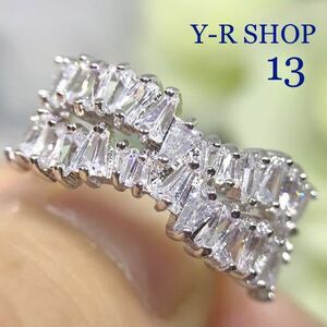  liquidation price *13 number * Cubic Zirconia. elegant ring * lady's ring silver accessory new goods gem present cz color stone 