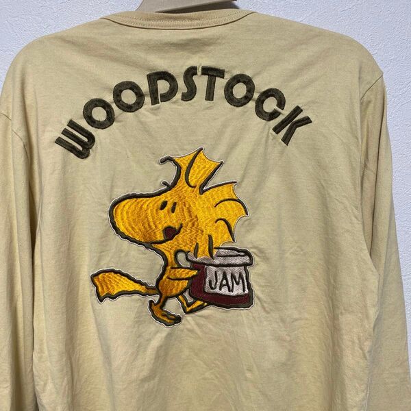 LOW BLOW KNUCKLE PEANUTS コラボ Tシャツ カーキMサイズ ローブロー ナックル SNOOPY