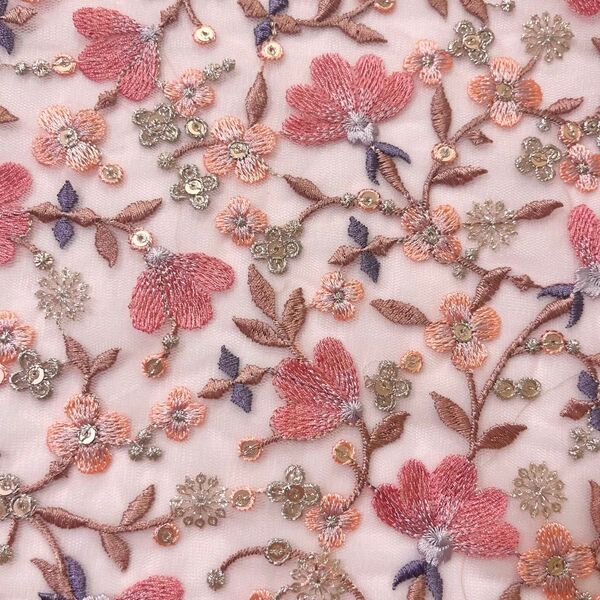 インド刺繍生地 チュール