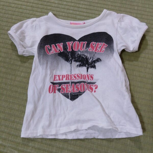 100 白 半袖 Tシャツ 半袖Tシャツ ホワイト キッズ 子供服 トップス
