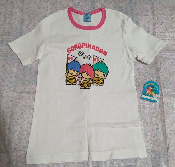 当時物 ゴロピカドン Tシャツ キッズ 130 昭和レトロ サンリオ 半袖Tシャツ
