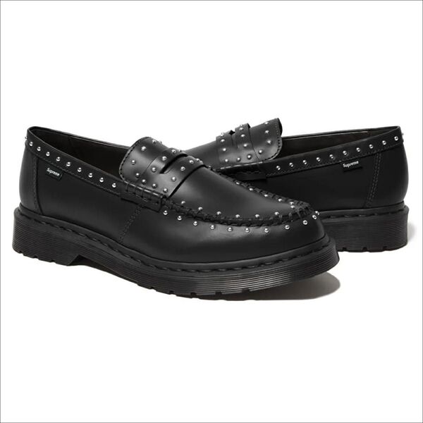 28cm Supreme × Dr.Martens Studded Penton Loafer "Black" 25SS US10