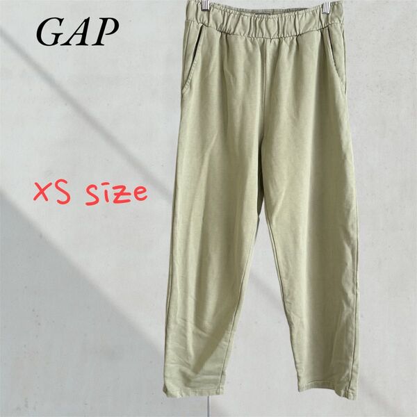 GAP ギャップ スウェット 部屋着 リラックス ウエストゴム 薄緑 ストレッチ XS