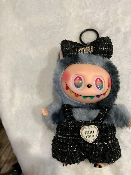 ラブブ人形服 リボン オバーオール2点セット 人形は,つきません! ぬいぐるみ マスコットキーホルダー