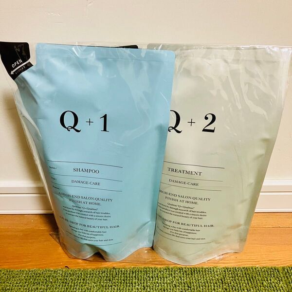 Q+1 シャンプー Q+2 トリートメント 詰替 詰め替え つめかえ 2個セット クオリタス ダメージケア