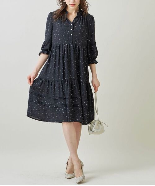 美品 トッコクローゼット ドットワンピース ( M )