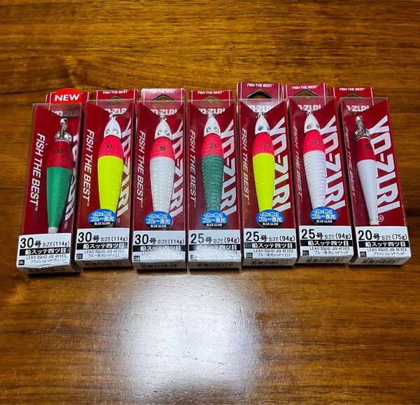 【新品 未使用】YO-ZURI ヨーヅリ 鉛スッテ四ツ目 20号 1個 25号3個 30号3個 セット