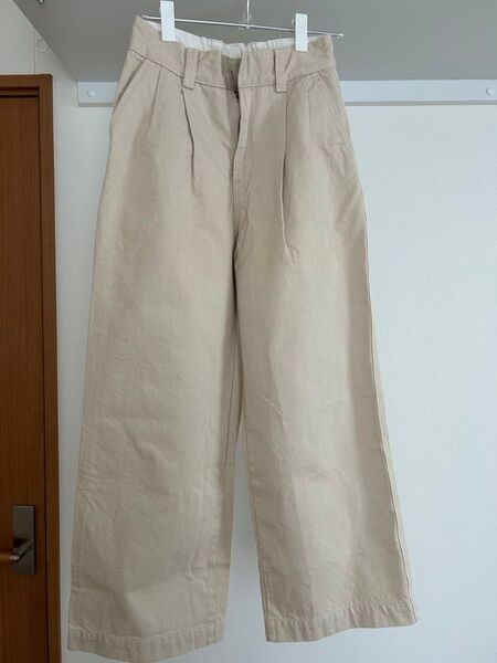 無印良品 タックワイドパンツ ベージュ Mサイズ ベージュ