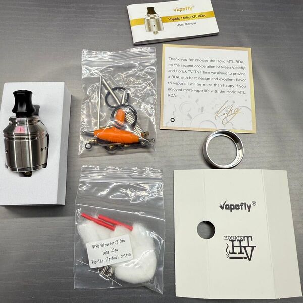 電子タバコ VAPE vapefly HORICK MTL RDA 中古品