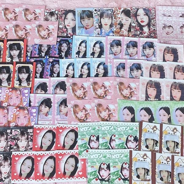 NewJeans NJZ 韓国作家 78枚 ヘリン ドムソン カード ステッカー おまけ ソンムル 梱包