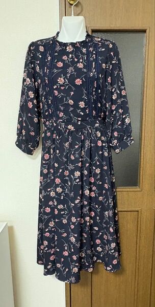 トッコクローゼット☆tocco closet ★花柄ネイビーロングワンピース