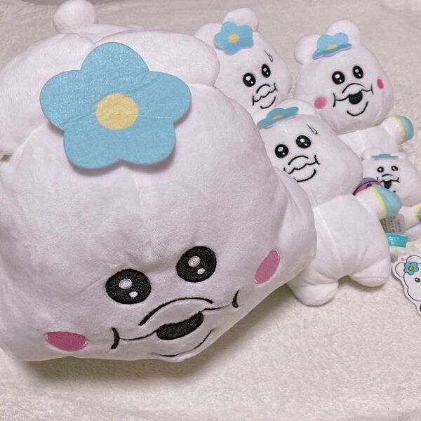 新品 タグ付 んぽちゃむいっしょにねんねBIGぬいぐるみ 他4点 まとめ売り マスコット
