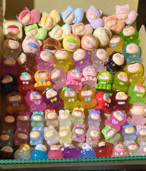 フィギュア 雑貨 置物 デコパーツ ラブブ リリス 前髪ちゃん ハンドメイド材料 73個 おまけつき
