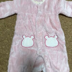 ベビー服 ロンパース ピンク くま 女の子 70サイズ