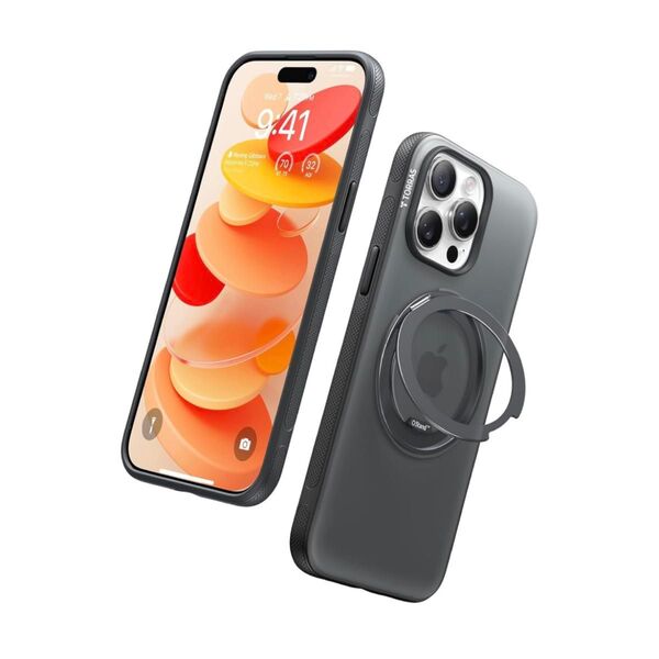 TORRAS iPhone15Proケース 360度回転スタンド MagSafe