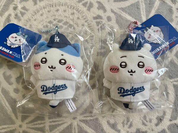 ちいかわ×MLB TOKYO SERIESコラボ☆ドジャースDodgers マスコット 2点セットちいかわ・ハチワレ