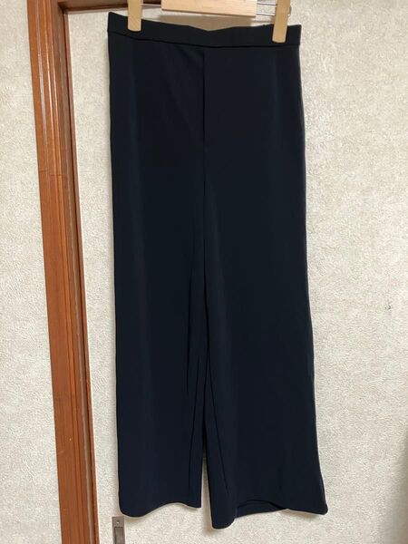 レキップ ワイドパンツ ブラック シンプル 無地 ネイビー サイズ38