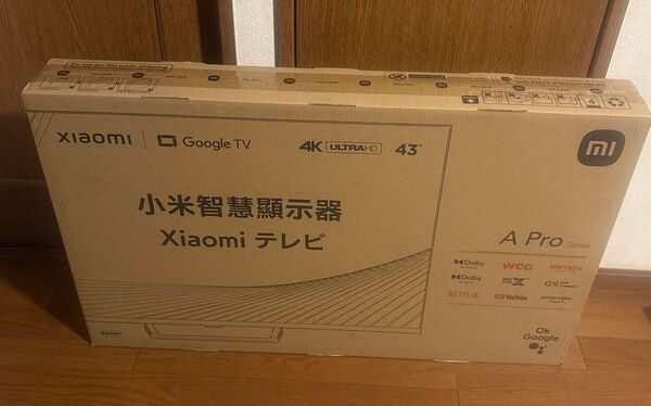 【新品・未開封・送料無料】Xiaomi 43型液晶テレビ 4K A Pro Google TV 新品未開封
