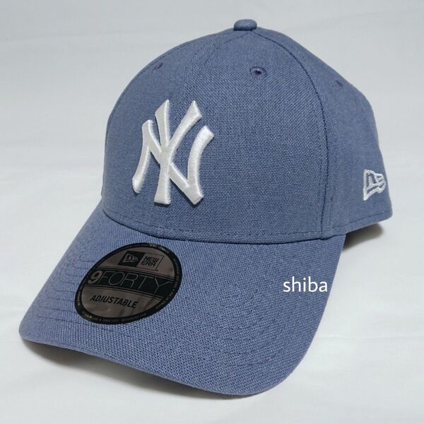 NEW ERA ニューエラ 正規品 キャップ 帽子 ゼニス ブルー 青 ホワイト NY ヤンキース リネン ミックス ユニセックス