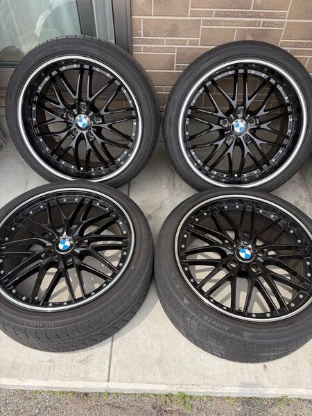 BMS X003 19インチ 8.5J/9.5J 4本 深リム ブラック BMW 3シリーズ F31 センターキャップ 新品