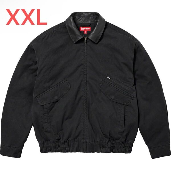 Supreme Leather Collar Utility Jacket XXL