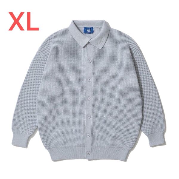 ケボズ KEBOZ COLLAR CARDIGAN GRAY XL
