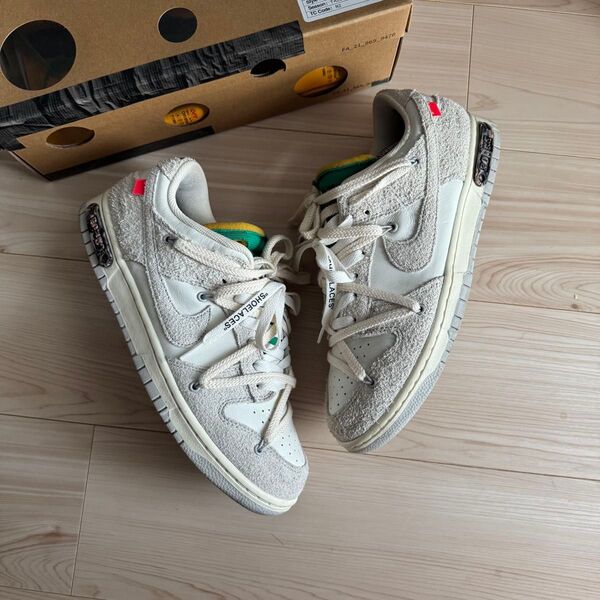 Off-White × Nike Dunk Low "Sail/Neutral Grey/Gridiron" 28.5cm